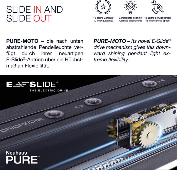 VISEČA LED-SVETILKA Pure-Moto 45 W 1560 lm 2200-5000 K 230 V