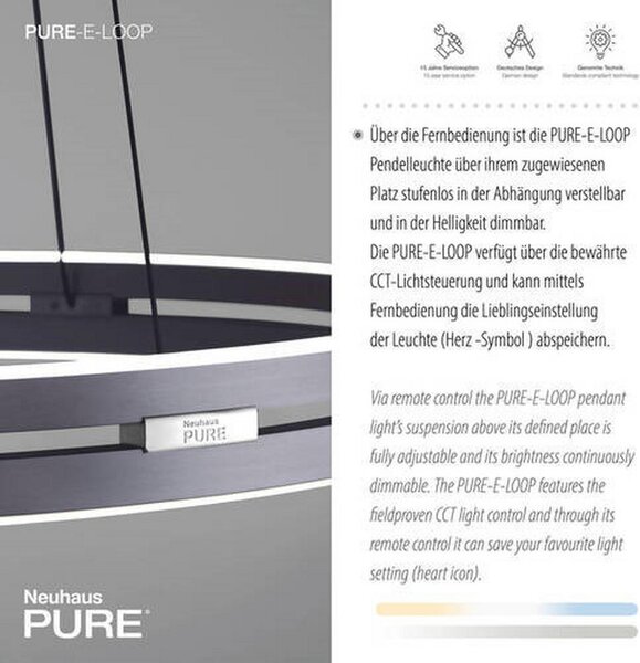 VISEČA LED-SVETILKA Pure-Loop 2400 lm 2700-5000 K 230 V