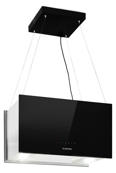 Klarstein Kronleuchter L, stropna kuhinjska napa, 60 cm, 577 m³/h, LED, črna