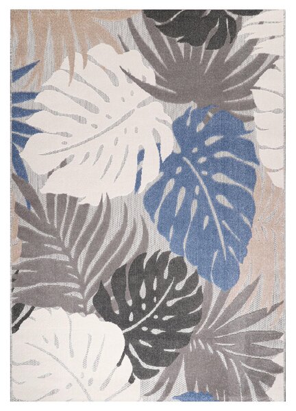 TEKAČ Floral 80/200 cm tkano modra