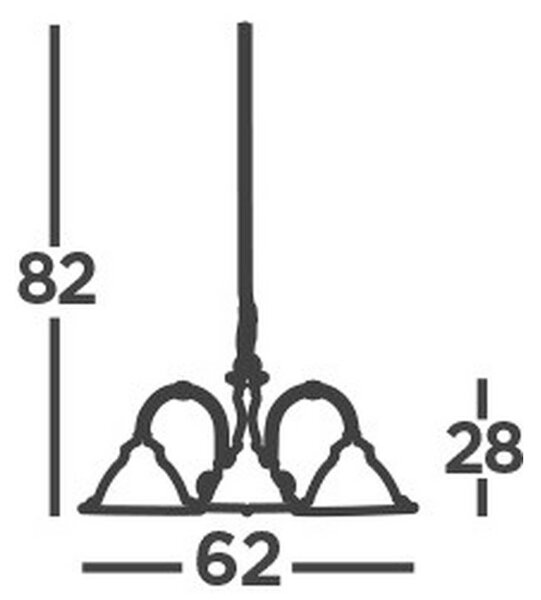 VISEČA SVETILKA American Diner 62/82 cm E27