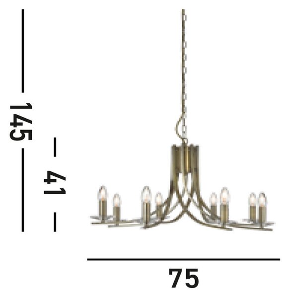 LESTENEC Ascona 75/145 cm E14