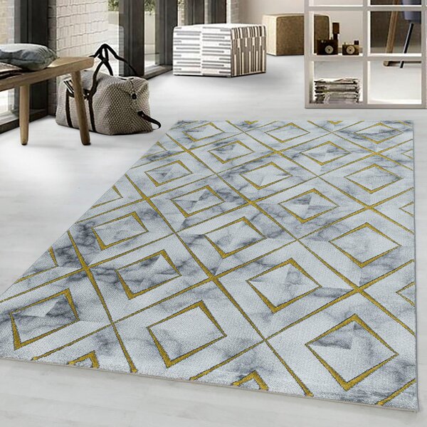 TKANA PREPROGA Naxos 3811 gold 140/200 cm tkano zlate barve