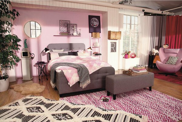 ROČNO TKANA PREPROGA 160/230 cm tkano pink