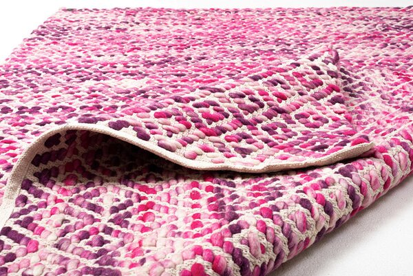 ROČNO TKANA PREPROGA 160/230 cm tkano pink