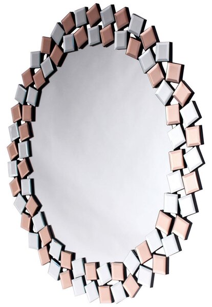 STENSKO OGLEDALO, 80/80/1,6 cm kovina, steklo, leseni material
