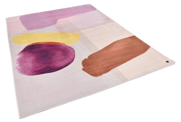 TKANA PREPROGA SHAPES - THREE 140/200 cm potiskano večbarvno, vijolična