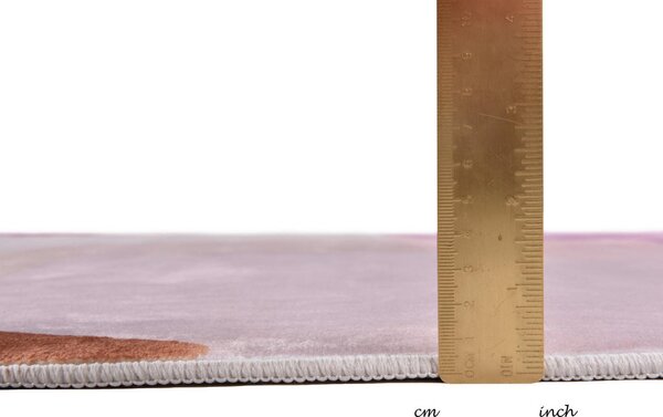 TKANA PREPROGA SHAPES - TWO 140/200 cm potiskano večbarvno, roza