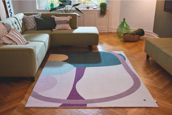 TKANA PREPROGA SHAPES - FOUR 140/200 cm potiskano zelena, večbarvno