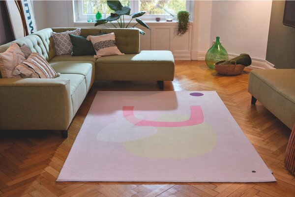 TKANA PREPROGA SHAPES - SIX 140/200 cm potiskano rumena, večbarvno