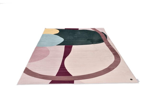 TKANA PREPROGA SHAPES - FOUR 140/200 cm potiskano zelena, večbarvno