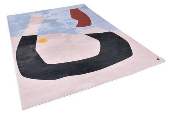 TKANA PREPROGA SHAPES - ONE 140/200 cm potiskano večbarvno, svetlo modra