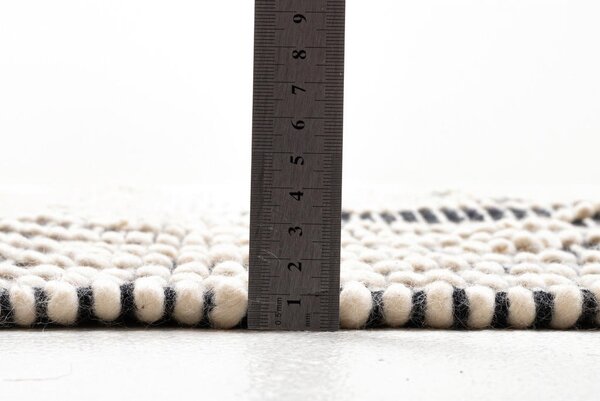 ROČNO TKANA PREPROGA Colored Macrame two 140/200 cm tkano krem barve, siva