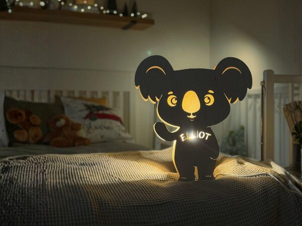 ATMOWOOD Otroška stenska svetilka z imenom - koala