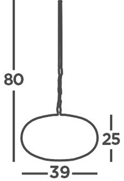 VISEČA SVETILKA Fretwork 39/80 cm E27