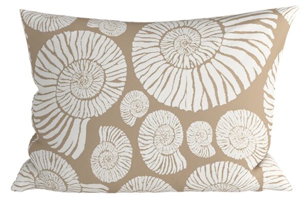 Set 2 dekorativnih prevlek za vzglavnik iz mikrovlaken SNAIL SHELL 50x70 cm, rjava