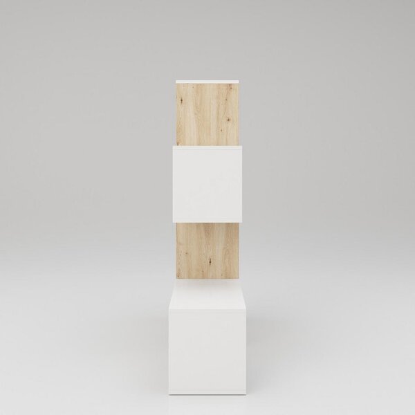 SOBNA PREGRADA 132/132/31 cm bela, hrast artisan