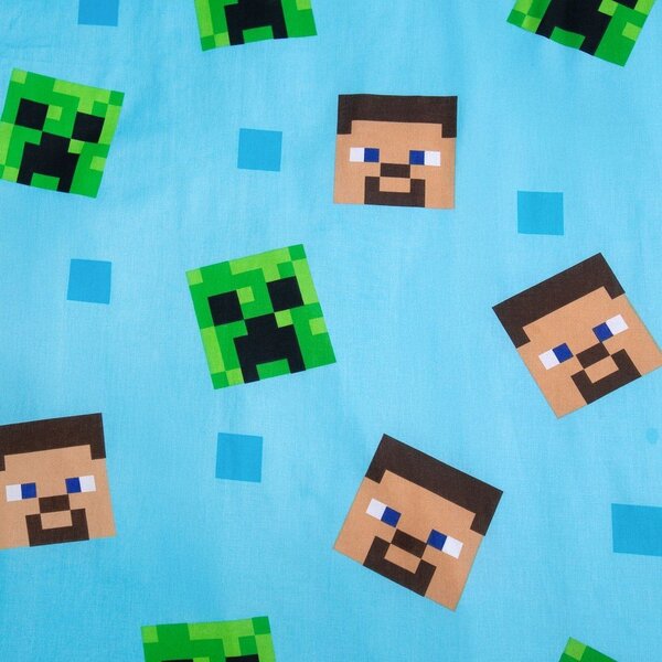 Enojna bombažna otroška posteljnina s svetlečim učinkom 140x200 cm Minecraft "Jungle Fight" – Jerry Fabrics