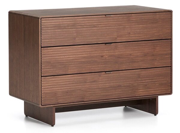 Komoda v orehovem dekorju v temni naravni barvi 101x75x50 cm Norlen – Kave Home