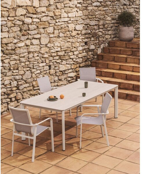 Vrtna miza s kamnito mizno ploščo 100x220 cm Anafi – Kave Home