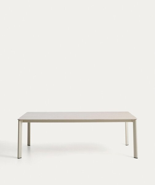 Vrtna miza s kamnito mizno ploščo 100x220 cm Anafi – Kave Home