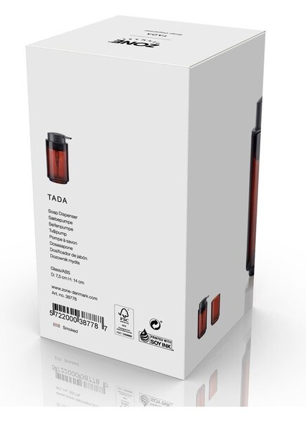 Rjav steklen dozirnik za milo 250 ml Tada – Zone