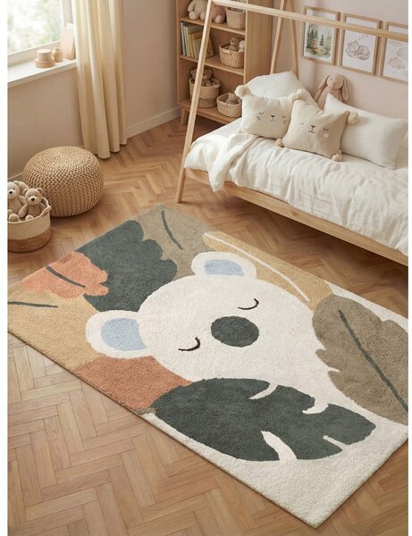 Kremno bela pralna/ročno tkana bombažna otroška preproga 140x200 cm Snuggle Rio – Hanse Home