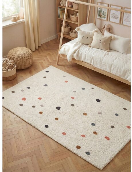 Kremno bela pralna/ročno tkana bombažna otroška preproga 140x200 cm Snuggle Pippo – Hanse Home