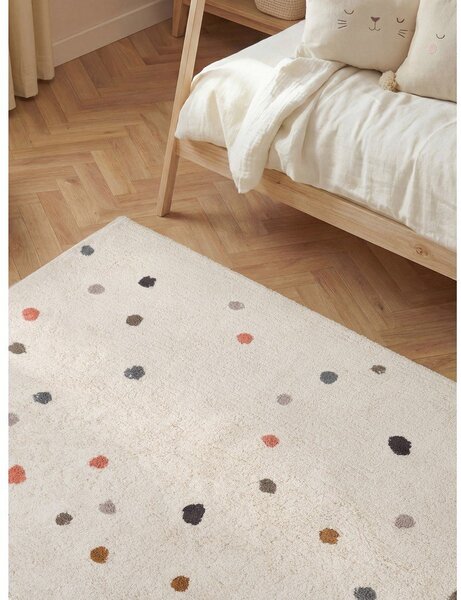 Kremno bela pralna/ročno tkana bombažna otroška preproga 140x200 cm Snuggle Pippo – Hanse Home