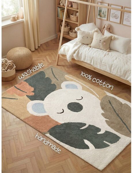 Kremno bela pralna/ročno tkana bombažna otroška preproga 140x200 cm Snuggle Rio – Hanse Home