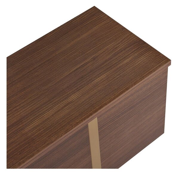 TV omarica v orehovem dekorju v temni naravni barvi 180x50x30 cm Onera – Kalune Design