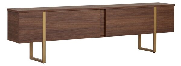 TV omarica v orehovem dekorju v temni naravni barvi 180x50x30 cm Onera – Kalune Design