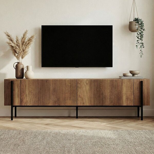 TV omarica v orehovem dekorju v temni naravni barvi 180x45x30 cm Nexus – Kalune Design