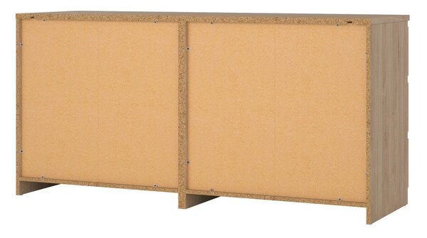 Komoda v hrastovem dekorju v naravni barvi 154x76x50 cm Naia – Tvilum