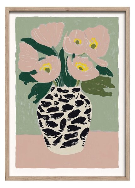 Tiskana slika z okvirjem 50x70 cm Spotted Vase – Styler