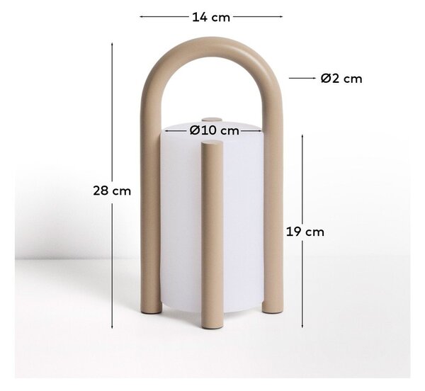 LED prenosljiva zunanja svetilka na USB ø 14 cm Leros – Kave Home