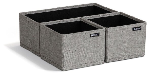 Tekstilni organizatorji za predal v kompletu 3 ks Soft Storage – Bigso