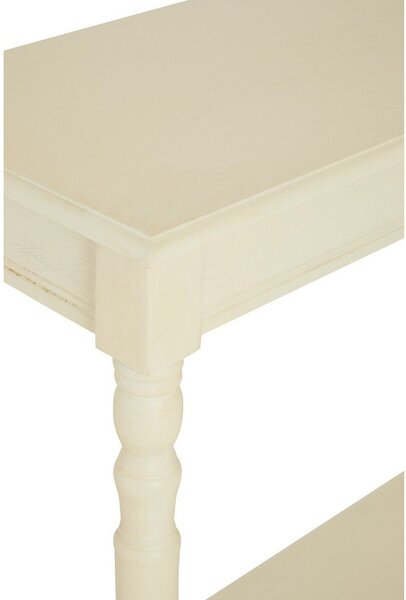 Slonokoščena stranska mizica iz masivnega bora 30x80 cm Heritage – Premier Housewares