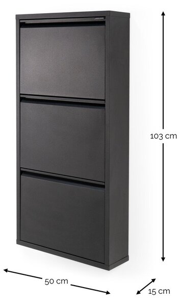 Svetlo rumena jeklena preklopna/stenska omarica za čevlje 50x103x15 cm Billy – Spinder Design