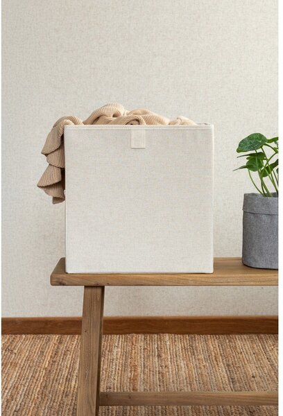 Bež tekstilna škatla za shranjevanje 32x31,5x31,5 cm Soft Storage Cube – Bigso