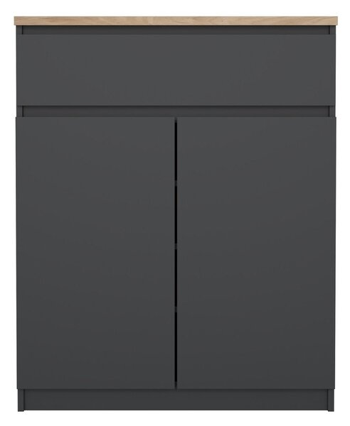 Temno siva komoda 80x100x40 cm Naia – Tvilum
