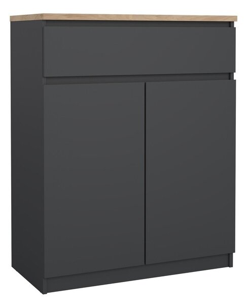 Temno siva komoda 80x100x40 cm Naia – Tvilum