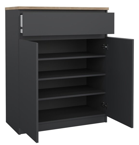 Temno siva komoda 80x100x40 cm Naia – Tvilum