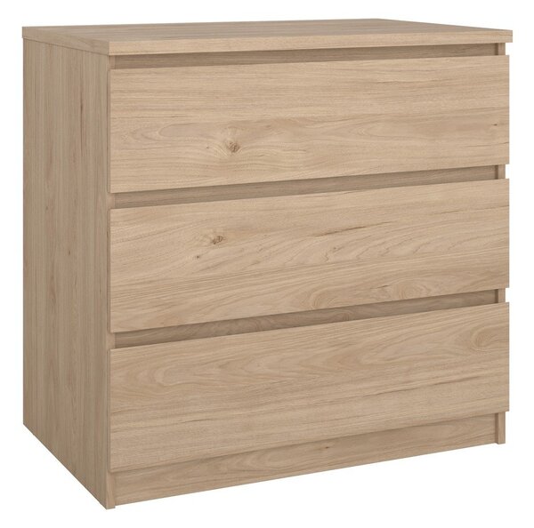 Komoda v hrastovem dekorju v naravni barvi 77x76x50 cm Naia – Tvilum