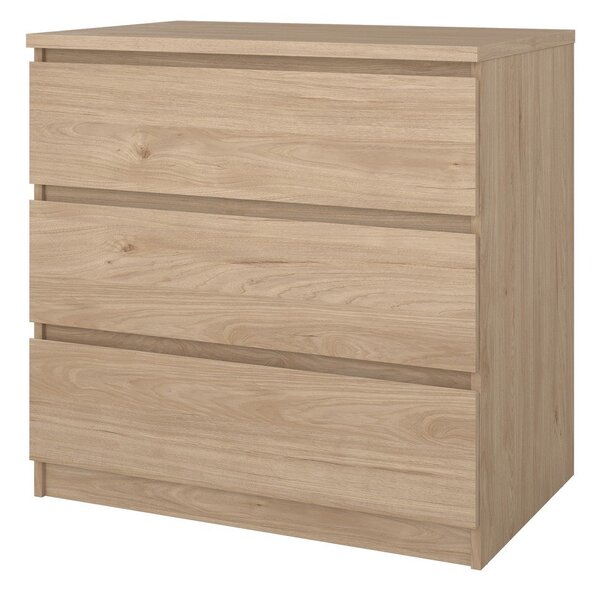 Komoda v hrastovem dekorju v naravni barvi 77x76x50 cm Naia – Tvilum