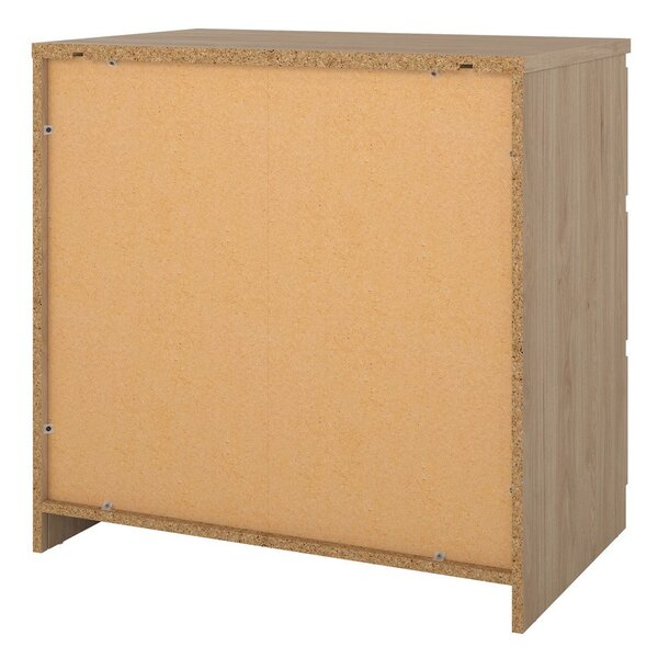 Komoda v hrastovem dekorju v naravni barvi 77x76x50 cm Naia – Tvilum