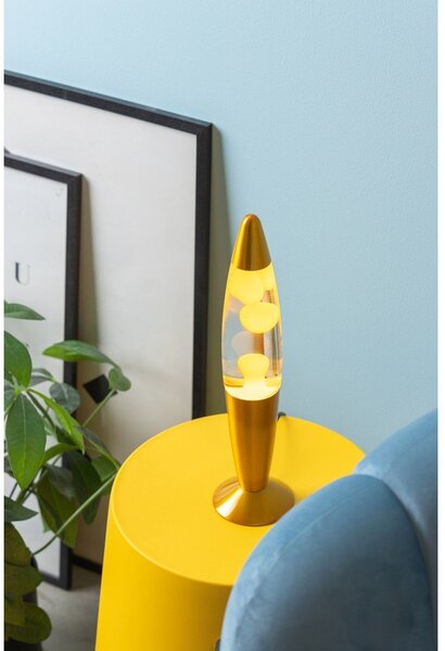 Rumena steklena lava svetilka (višina 35,5 cm) Funky Rocket Lava – Leitmotiv