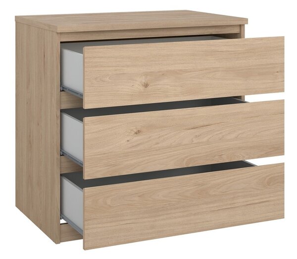 Komoda v hrastovem dekorju v naravni barvi 77x76x50 cm Naia – Tvilum