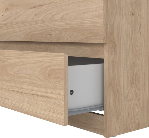 Komoda v hrastovem dekorju v naravni barvi 77x76x50 cm Naia – Tvilum