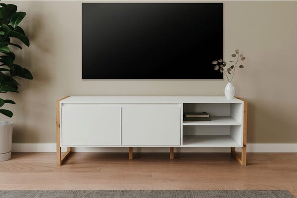 TV-ELEMENT bela, hrast artisan